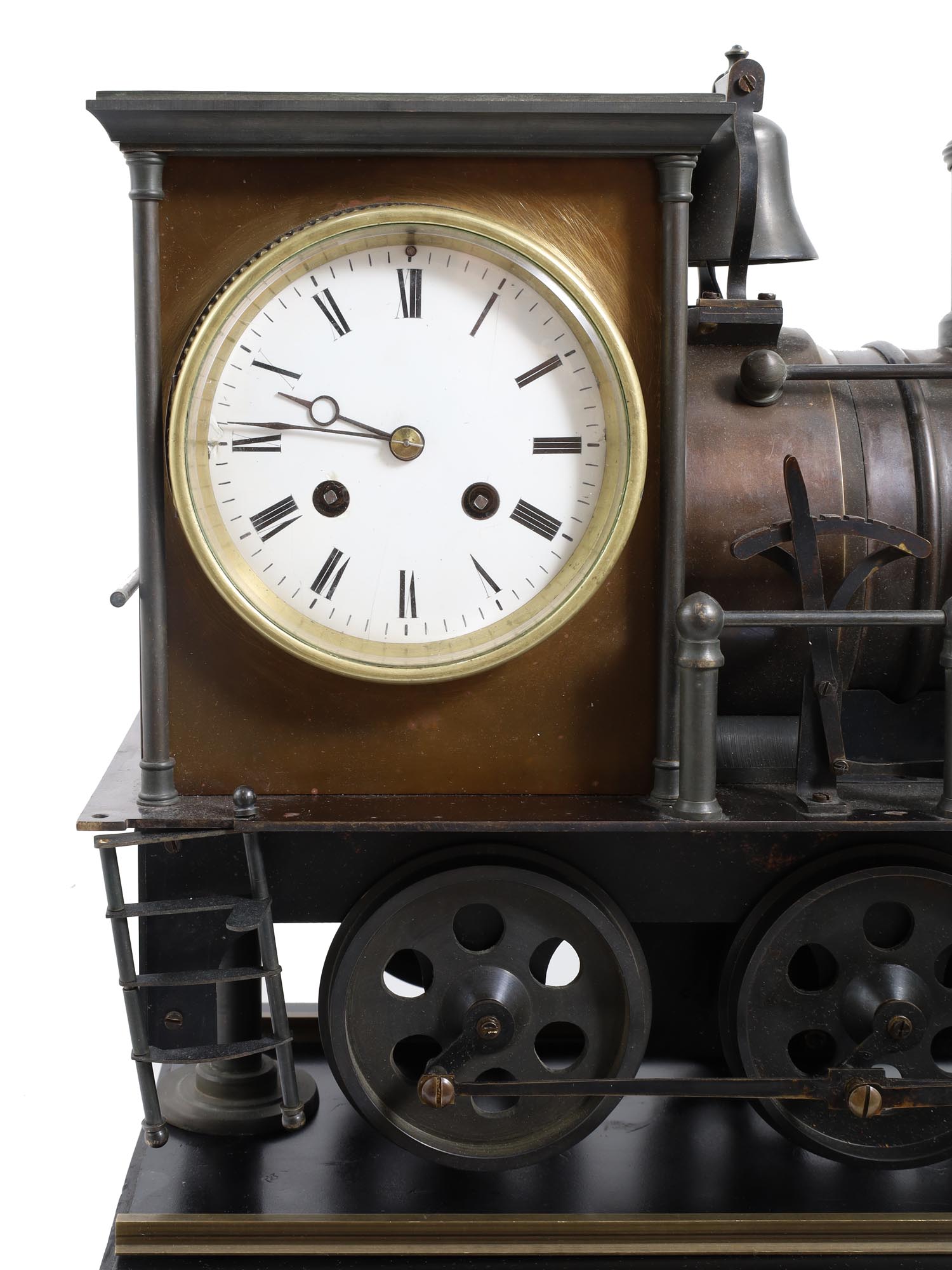 ANTIQUE FRENCH 19TH C LOCOMOTIVE INDUSTRIAL CLOCK PIC-6